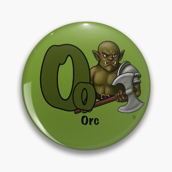 Item preview, O is for Orc – D&D Alphabet designed and sold by AnneOther.