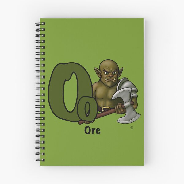 Item preview, O is for Orc – D&D Alphabet designed and sold by AnneOther.