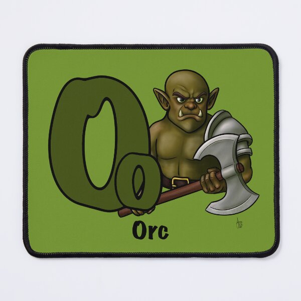 Item preview, O is for Orc – D&D Alphabet designed and sold by AnneOther.