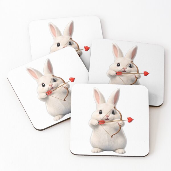 Item preview, Cute Cupid Bunny with Bow and Heart Arrow - Romantic Kawaii Rabbit designed and sold by lovelistivkaa.