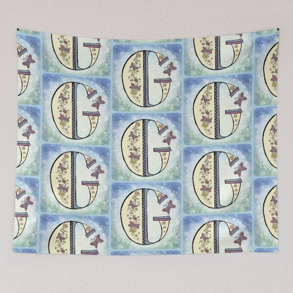 Item preview, Floral letter G Monogram designed and sold by artmuvz.