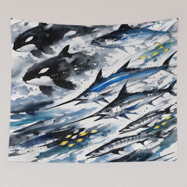 Item preview, Ocean Pursuit in Swift Flowing Currents designed and sold by WildlifeInc.