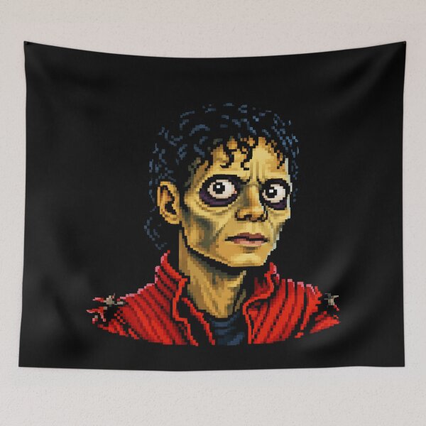 Item preview, MJ Pixelated portrait in retro style designed and sold by Imprearte.