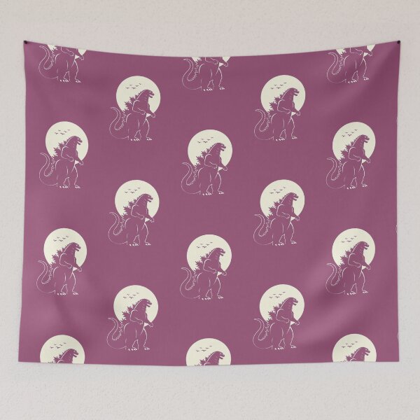 Item preview, Silueta de Godzilla Moon | Arte mural minimalista Japandi designed and sold by Syrupulse.
