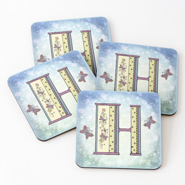 Item preview, Floral letter H Monogram designed and sold by artmuvz.