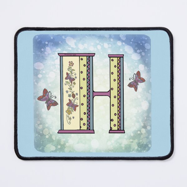 Item preview, Floral letter H Monogram designed and sold by artmuvz.