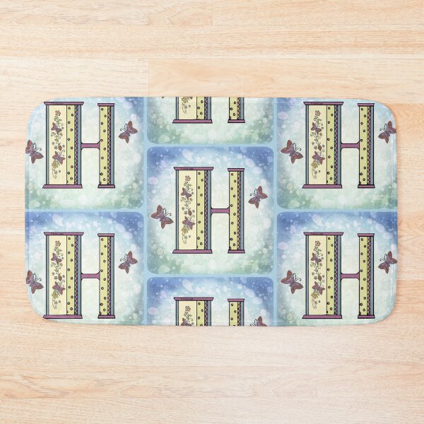 Item preview, Floral letter H Monogram designed and sold by artmuvz.