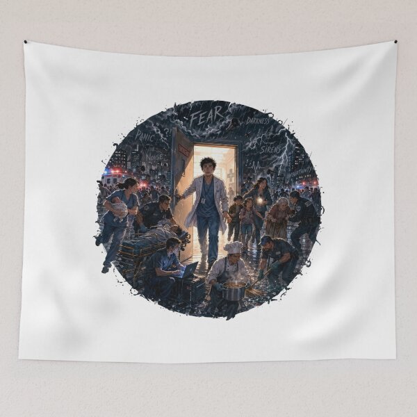 Item preview, Facing Fear Inspirational Art designed and sold by InkNovaLab.