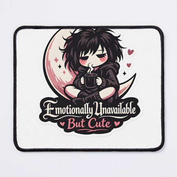 Item preview, Emotionally Unavailable But Cute Soft Goth Stickgirl Cozy Dark Academia Aesthetic designed and sold by StickyGuys.