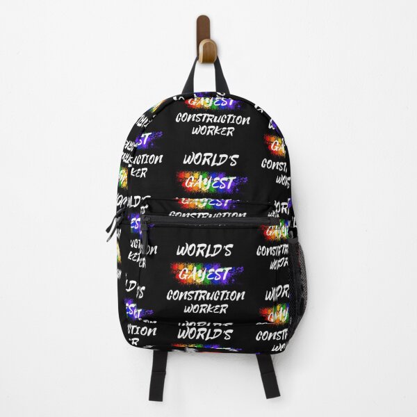Item preview, World's Gayest Construction Worker Gay Joke With Rainbow Colors For Pride Month In Black designed and sold by LuckyKermit.