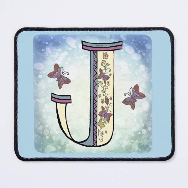 Item preview, Floral letter J Monogram designed and sold by artmuvz.