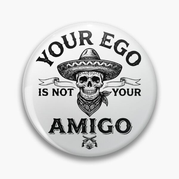 Item preview, Your Ego is Not Your Amigo - Vintage Stoic Skull & Sombrero Streetwear designed and sold by LoFi-OG.