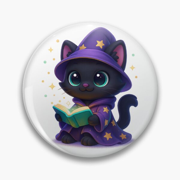 Item preview, Wizard Cat Reading Spellbook | Kawaii Magic Kitty with Sparkles | Cute Fantasy Cat Illustration designed and sold by PrintCreations9.