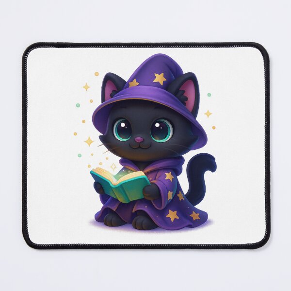 Item preview, Wizard Cat Reading Spellbook | Kawaii Magic Kitty with Sparkles | Cute Fantasy Cat Illustration designed and sold by PrintCreations9.