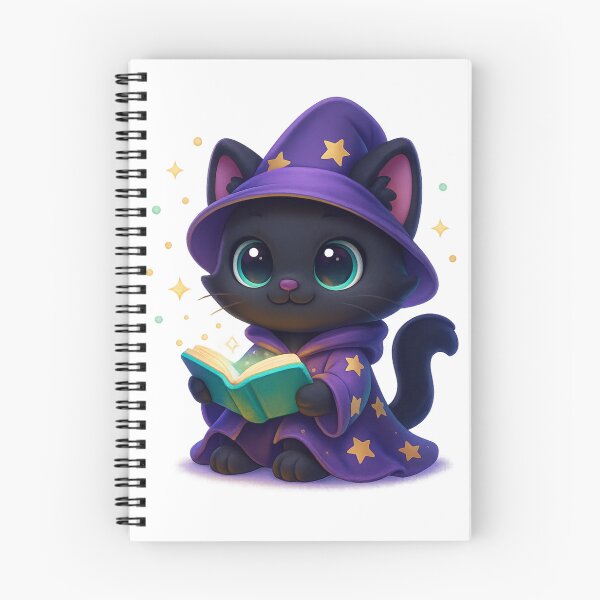 Item preview, Wizard Cat Reading Spellbook | Kawaii Magic Kitty with Sparkles | Cute Fantasy Cat Illustration designed and sold by PrintCreations9.
