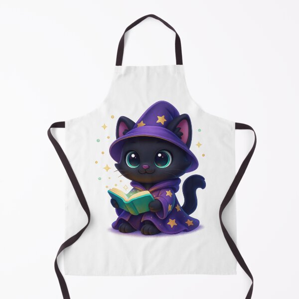 Item preview, Wizard Cat Reading Spellbook | Kawaii Magic Kitty with Sparkles | Cute Fantasy Cat Illustration designed and sold by PrintCreations9.