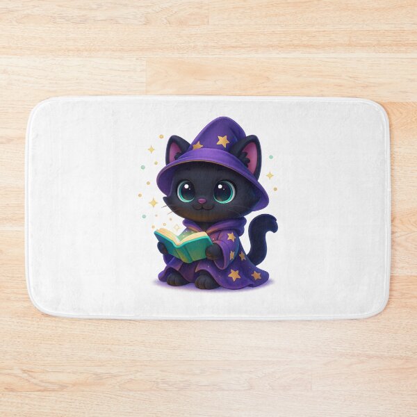 Item preview, Wizard Cat Reading Spellbook | Kawaii Magic Kitty with Sparkles | Cute Fantasy Cat Illustration designed and sold by PrintCreations9.