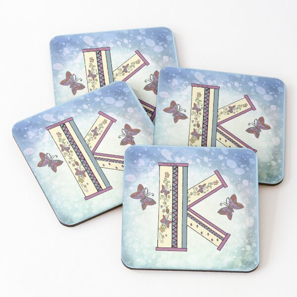 Item preview, Floral letter K Monogram designed and sold by artmuvz.