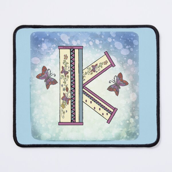 Item preview, Floral letter K Monogram designed and sold by artmuvz.