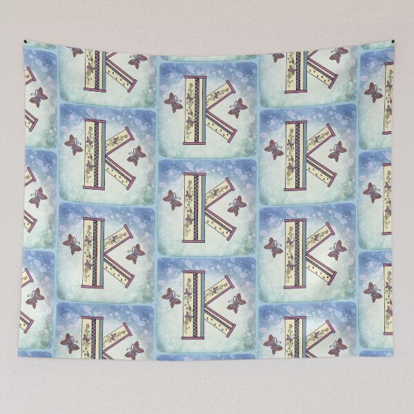 Item preview, Floral letter K Monogram designed and sold by artmuvz.