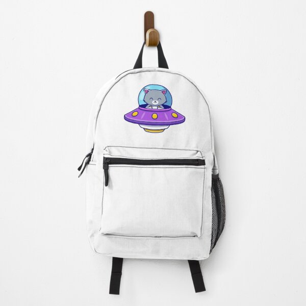 Item preview, Cute Kawaii Cat Pilot in Purple UFO Spaceship designed and sold by shalbmv.
