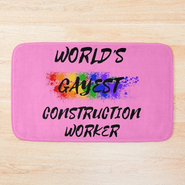 Artikelvorschau, Der schwulste Bauarbeiter der Welt: Ein schwuler Witz in Regenbogenfarben zum Pride Month in Pink entworfen und verkauft von LuckyKermit.