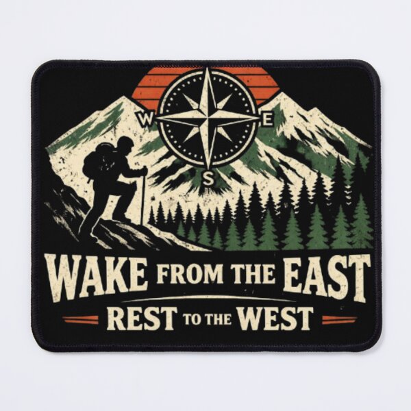 Item preview, Wake from the East rest to the West - vintage hiking t-shirt designed and sold by Obiechefu.