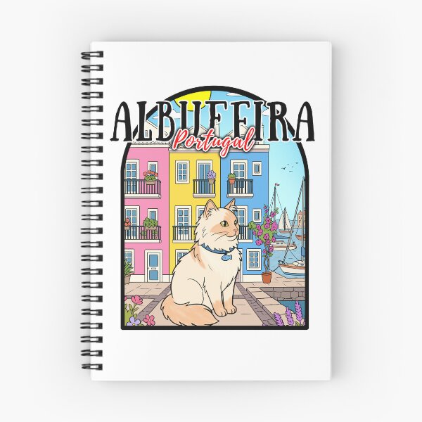 Item preview, Albufeira Portugal Old Town Travel Cat Illustration designed and sold by Blupunk.