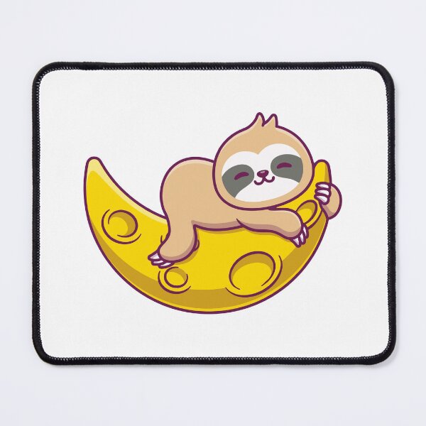 Item preview, Cute Sleepy Sloth Hugging the Moon designed and sold by shalbmv.