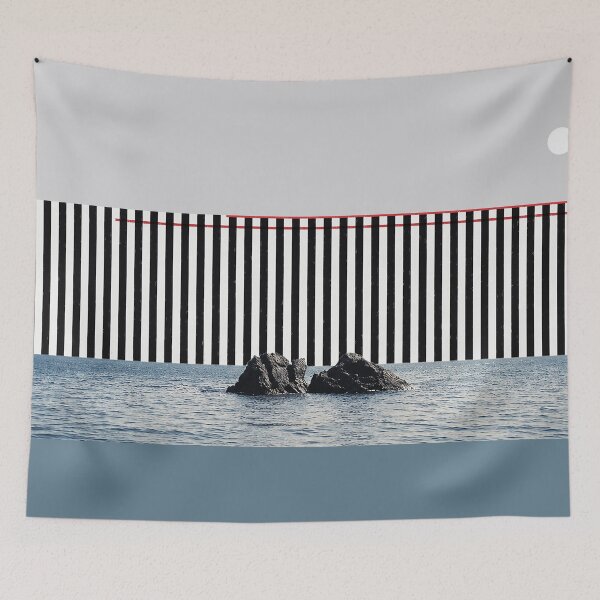 Item preview, Still – Calm Minimalist Seascape with Rocks designed and sold by Underdott.