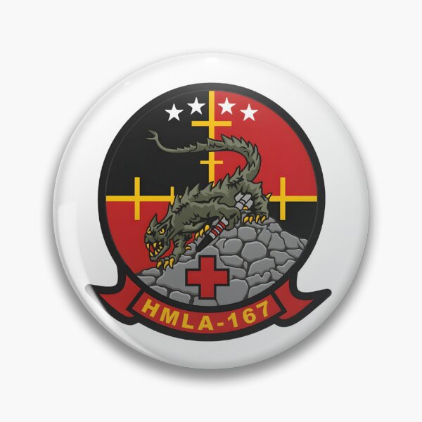 Item preview, HMLA-167 Warriors Marine Light Attack Helicopter Squadron Patch designed and sold by CharlieDesings.
