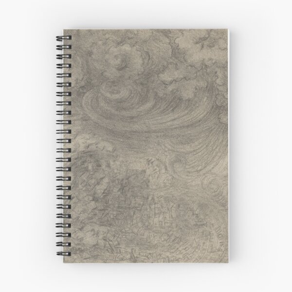 Item preview, A Deluge by Leonardo da Vinci Apocalyptic Renaissance Storm Drawing Art Print designed and sold by artofuniverse.