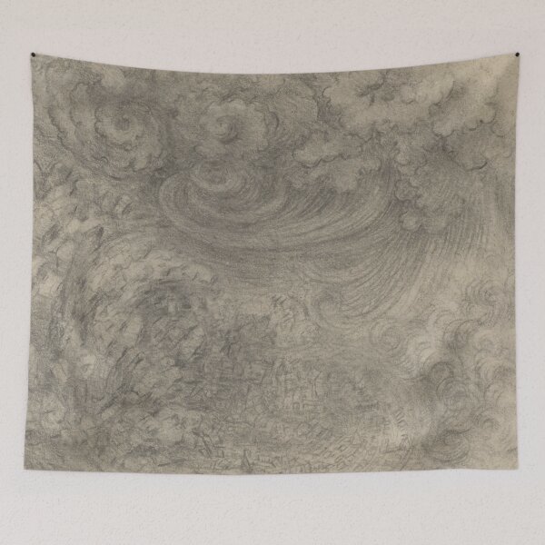Item preview, A Deluge by Leonardo da Vinci Apocalyptic Renaissance Storm Drawing Art Print designed and sold by artofuniverse.