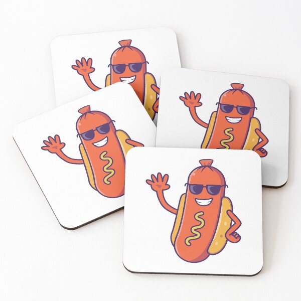 Item preview, Cool Hotdog Wearing Sunglasses Cartoon designed and sold by shalbmv.