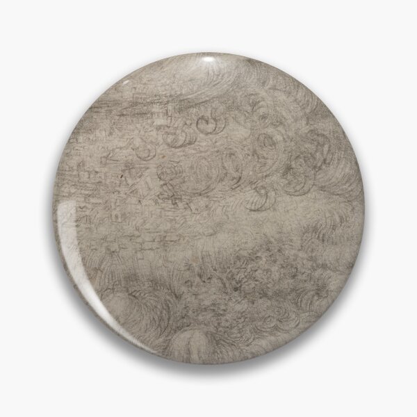 Item preview, A Deluge by Leonardo da Vinci High Renaissance Storm Drawing Art Print designed and sold by artofuniverse.
