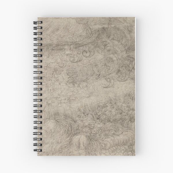 Item preview, A Deluge by Leonardo da Vinci High Renaissance Storm Drawing Art Print designed and sold by artofuniverse.