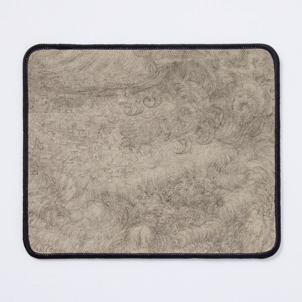 Item preview, A Deluge by Leonardo da Vinci High Renaissance Storm Drawing Art Print designed and sold by artofuniverse.