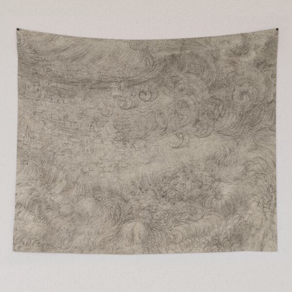 Item preview, A Deluge by Leonardo da Vinci High Renaissance Storm Drawing Art Print designed and sold by artofuniverse.