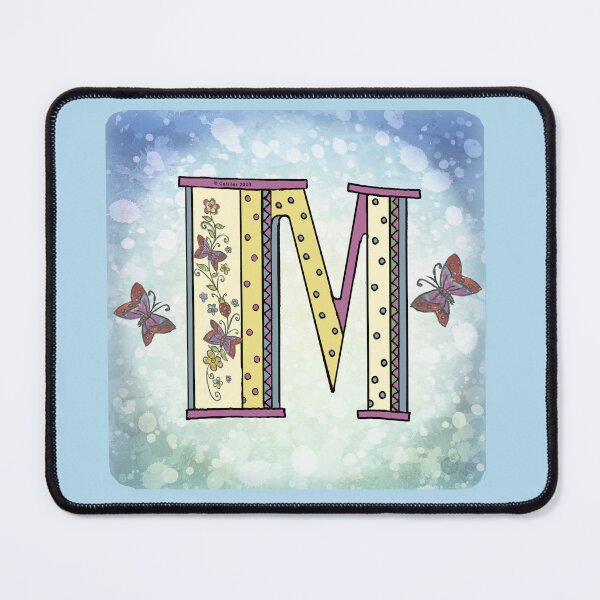 Item preview, Floral letter M Monogram designed and sold by artmuvz.