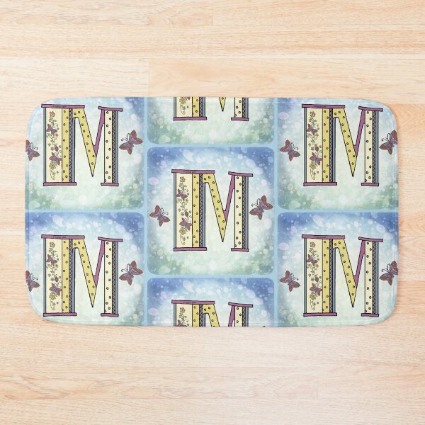 Item preview, Floral letter M Monogram designed and sold by artmuvz.