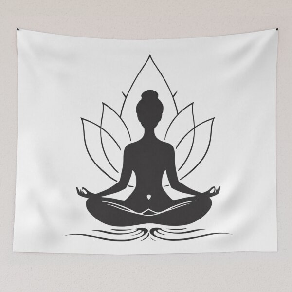 Item preview, Yoga Lotus Silhouette: Harmony & Serenity designed and sold by montaodujour.