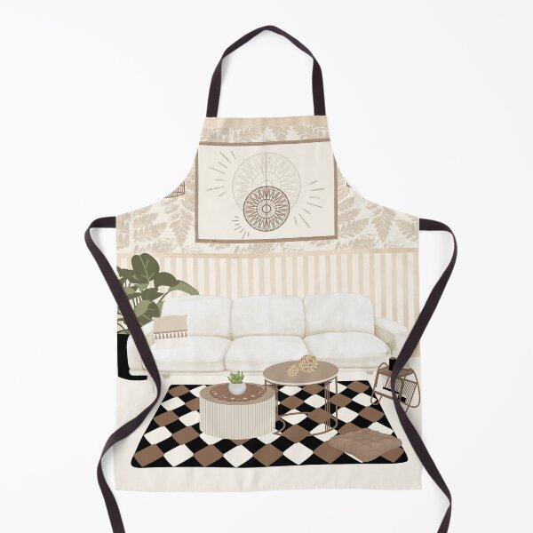 Item preview, Modern Boho Living Room Illustration designed and sold by HBBS DESIGNS.