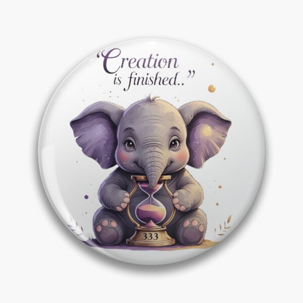 Item preview, Creation Is Finished 333 Cute Baby Elephant Nursery Wall Art designed and sold by AQUILAKREO.