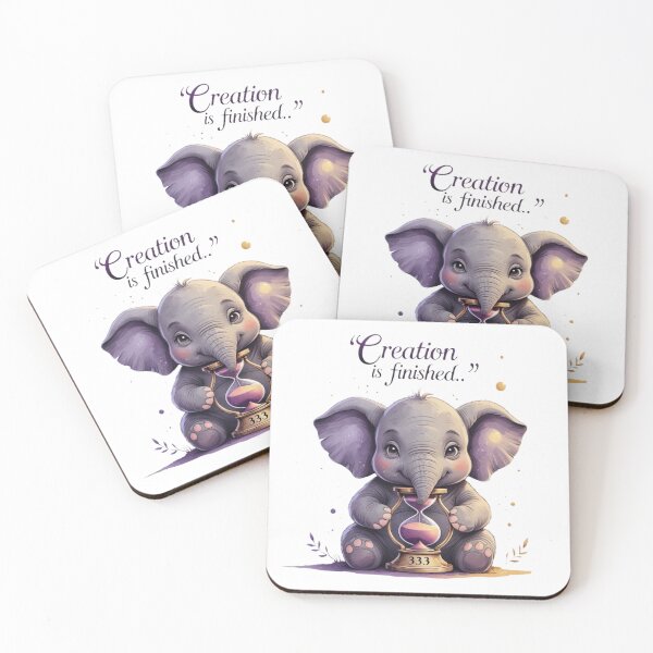 Item preview, Creation Is Finished 333 Cute Baby Elephant Nursery Wall Art designed and sold by AQUILAKREO.