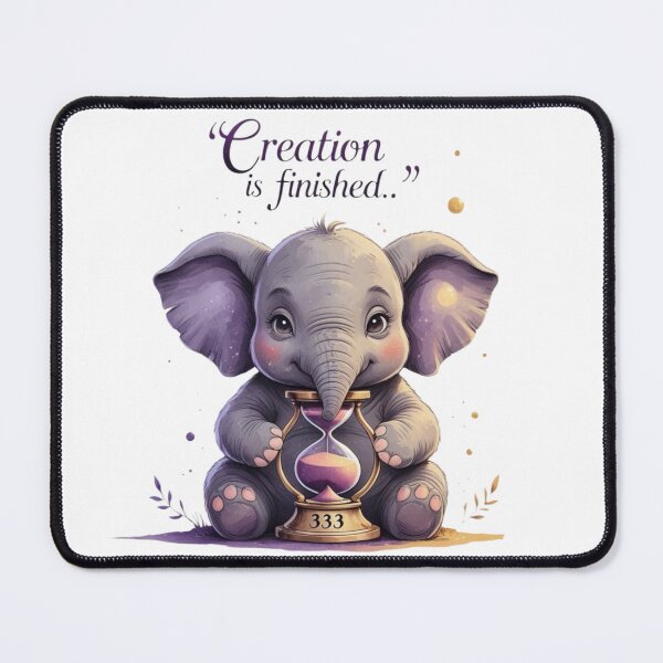 Item preview, Creation Is Finished 333 Cute Baby Elephant Nursery Wall Art designed and sold by AQUILAKREO.