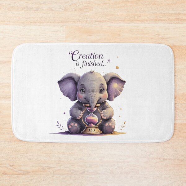 Item preview, Creation Is Finished 333 Cute Baby Elephant Nursery Wall Art designed and sold by AQUILAKREO.
