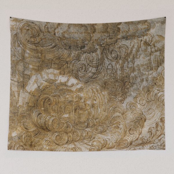 Item preview, A Deluge by Leonardo da Vinci Renaissance Storm Drawing Fine Art Print designed and sold by artofuniverse.