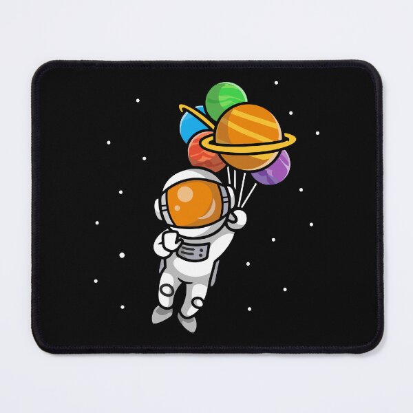 Item preview, Astronaut Floating with Solar System Planet Balloons designed and sold by shalbmv.