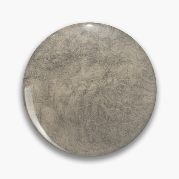 Item preview, A Deluge by Leonardo da Vinci Renaissance Storm Drawing Art Print designed and sold by artofuniverse.