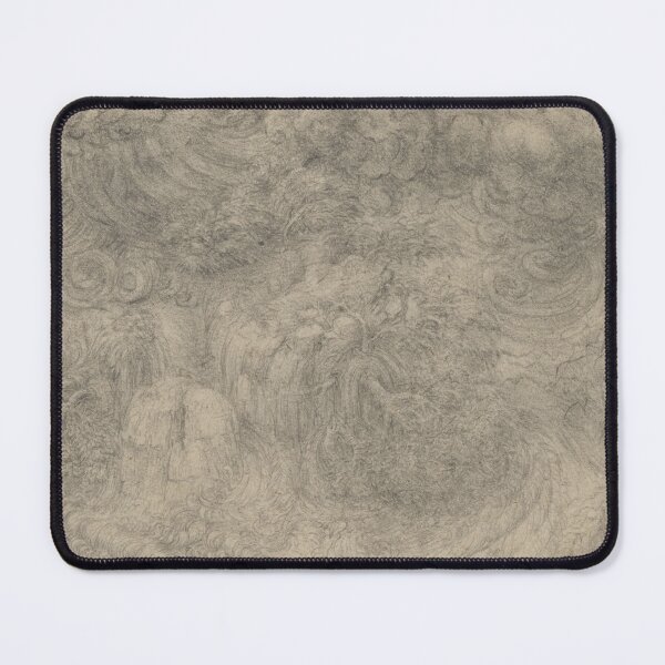 Item preview, A Deluge by Leonardo da Vinci Renaissance Storm Drawing Art Print designed and sold by artofuniverse.